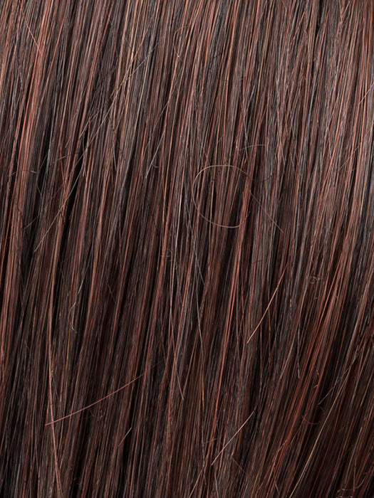 Dark Auburn Rooted 33.130.2 | Dark Auburn and Deep Copper Brown with Black/Dark Brown Blend and Shaded Roots