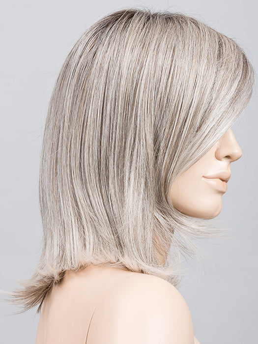 Stonegrey Rooted 58.51.56 | Grey with Black/Dark Brown and Lightest Blonde Blend with Shaded Roots