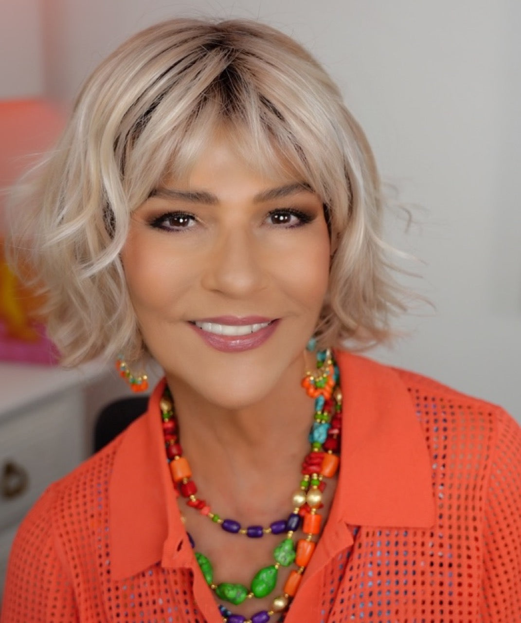 Marlene wearing Miami in Milkshake Blonde-R