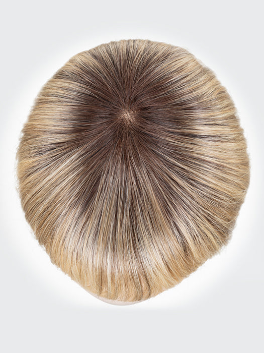 Caramel Rooted 20.14.26 | Light Strawberry Blonde And Medium Ash Blonde With Light Golden Blonde Blend And Shaded Roots