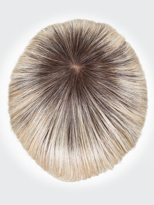 Pearl Blonde Rooted 101.20.25 | Pearl Platinum Blended With Light Strawberry Blonde And Lightest Golden Blonde With Shaded Roots