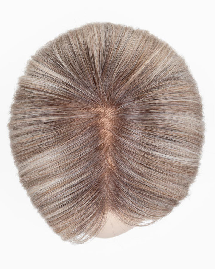 Pearl Rooted 101.49.48 | Pearl Platinum With Medium Ash Blonde And Lightest Brown With Grey Blend And Shaded Roots