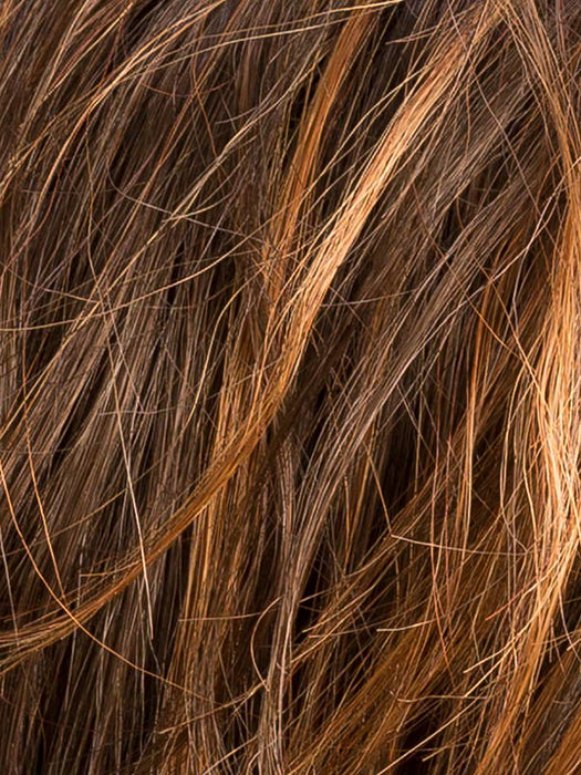 Hazelnut Rooted 830.28.6 | Medium Brown base with Medium Reddish Brown and Copper Red Highlights and Dark Roots