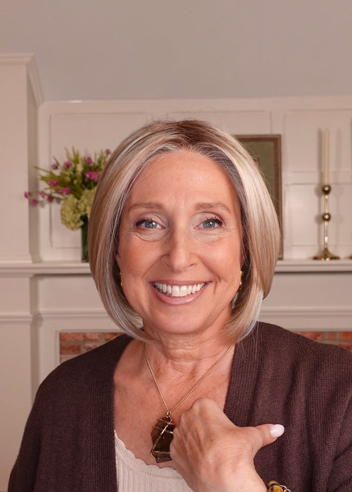 Frannie wearing Ayumi in Sandy Cream Blond-R