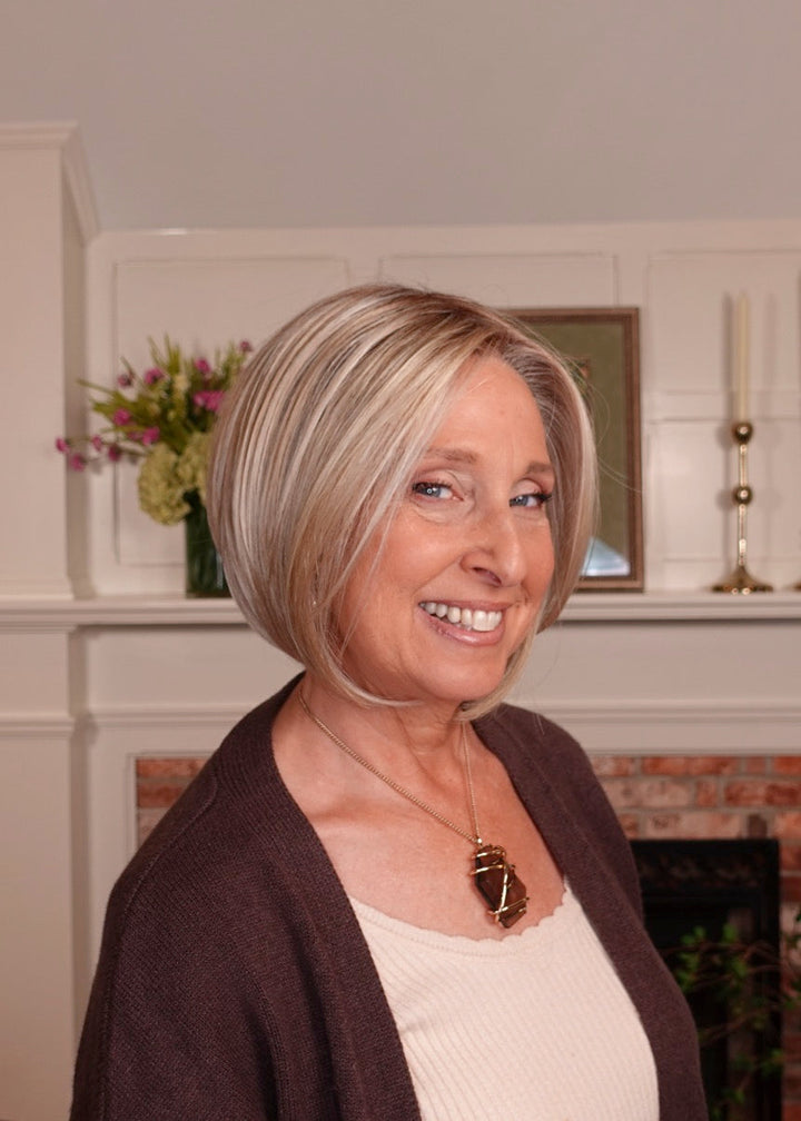 Frannie wearing Ayumi in Sandy Cream Blond-R