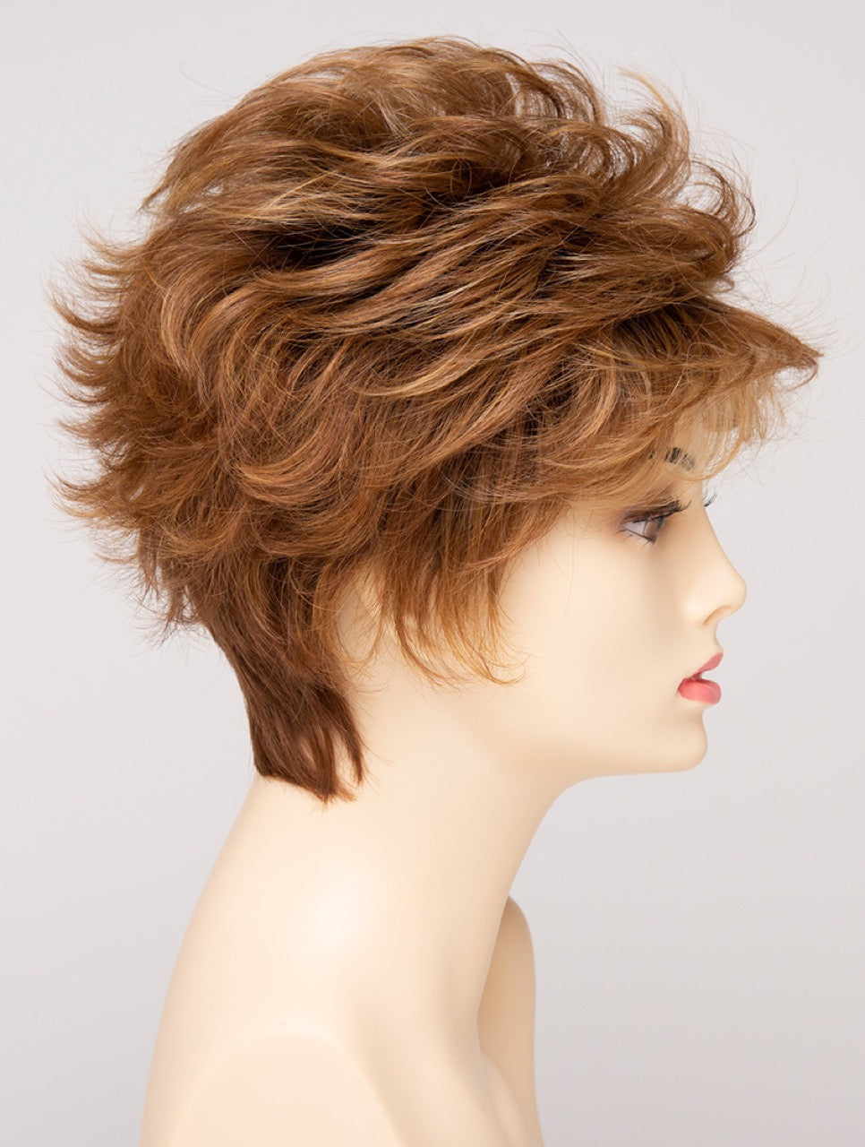 Golden Nutmeg | 27/26/23 R8 | 3-Tone blend of a Cinnamon Brown Base, Chocolate, Brown Roots, and Golden Blonde highlights