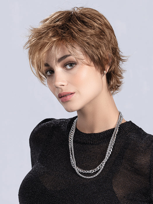 Mocca Lighted 830.12.20 | Medium Brown Blended With Light Auburn And Lightest Brown And Light Strawberry Blonde Blend With Highlights Throughout And Concentrated In The Front