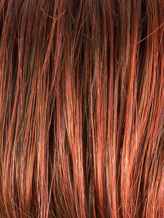 Hot Flame Rooted 132.133.6 | Bright Cherry Red and Dark Burgundy Mix with Dark Roots