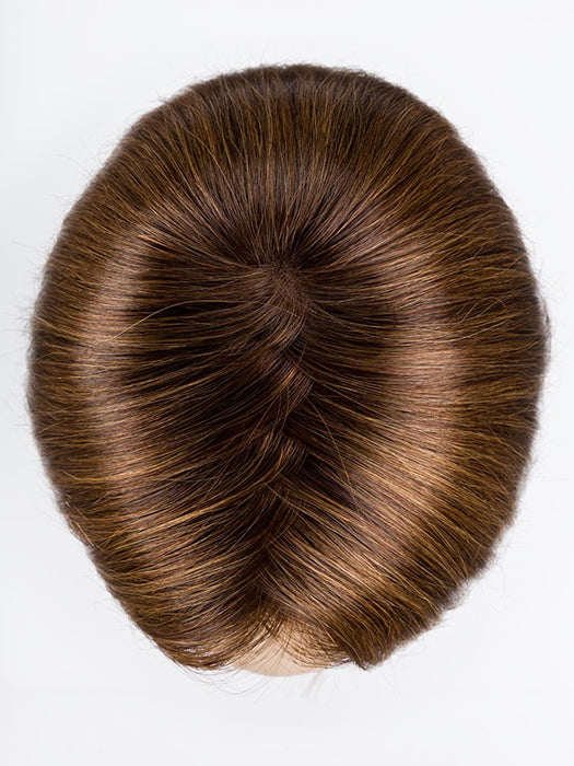 Chocolate Rooted 830.9.6 | Medium Brown Blended With Light Auburn Medium Warm Brown And Dark Brown Blend With Shaded Roots