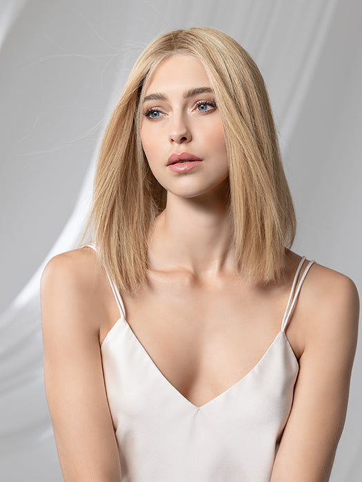 Sandy Blonde Rooted 16.22.20 | Medium Blonde, Light Neutral Blonde, And Light Strawberry Blonde Blend With Shaded Roots