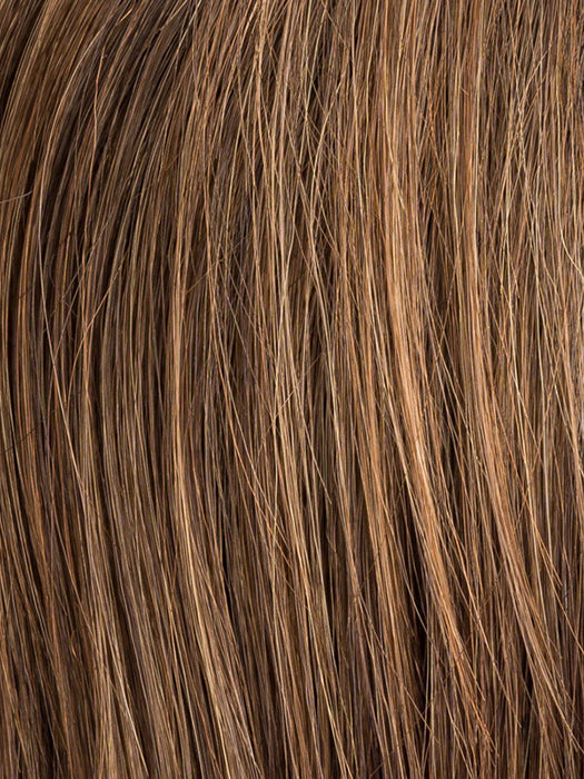 Chocolate Lighted 830.6.27 | Dark And Medium Brown Blended With Light Auburn Brown And Dark Strawberry Blonde With Highlights Throughout And Concentrated In The Front