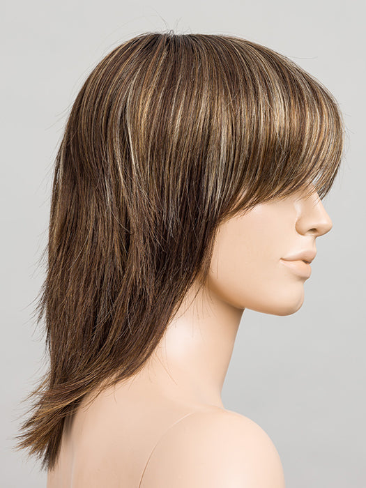 Coffee Brown Lighted 8.6.16 | Medium Brown And Dark Brown With Medium Blonde Blend With Highlights Throughout And Concentrated In The Front