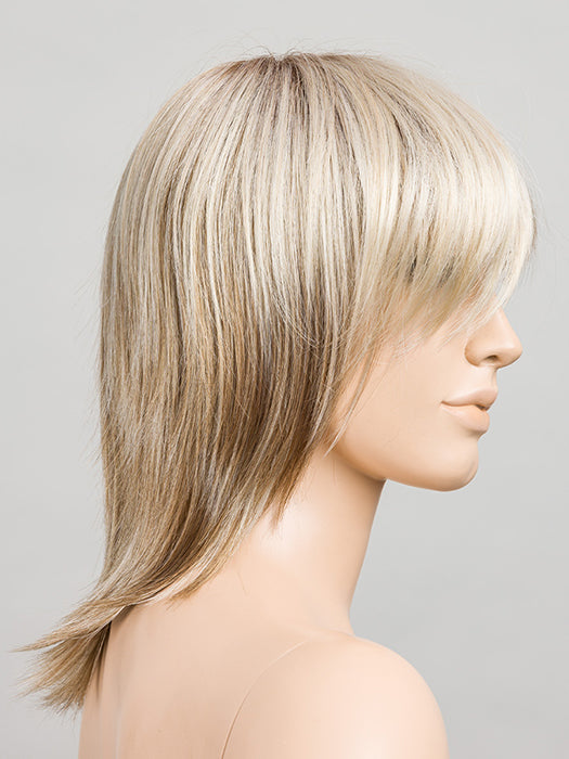 Light Champagne Rooted 23.25.20 | Lightest Pale Blonde And Lightest Golden Blonde With Light Strawberry Blonde Blend And Shaded Roots