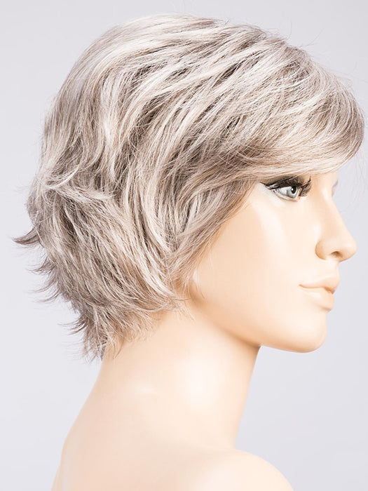 Stone Grey Rooted 56.60.48 | Blend of Medium Brown Silver Grey and White with Dark Roots