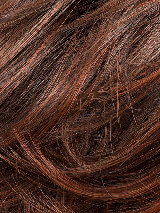 Auburn Rooted 33.130.4 | Dark Auburn, Deep Copper Brown, and Darkest Brown Blend with Shaded Roots