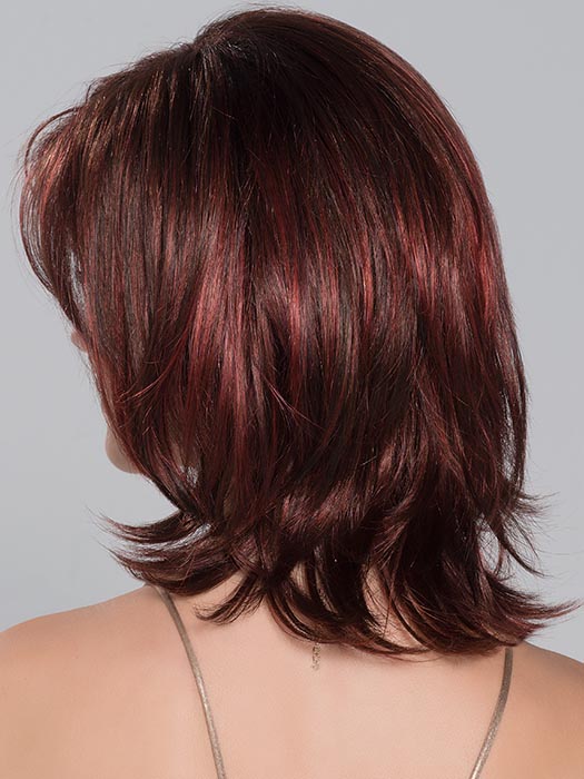 Flame Rooted 132.133.6 | Granat Red and Red Violet with Dark Brown Blend and Shaded Roots