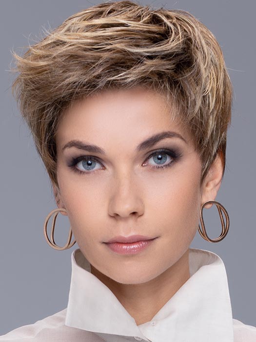 Light Bernstein Rooted 8.20.27 | Light Auburn, Light Honey Blonde, and Light Reddish Brown Blend and Dark Roots