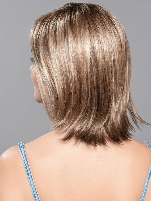 Tobacco Rooted 12.26.27 | Medium Brown base with Light Golden Blonde Highlights and Light Auburn Lowlights and Dark Roots