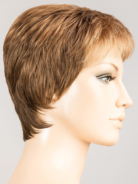 Mocca Lighted 830.31.19 | Medium Brown Blended with Light Auburn and Light Reddish Auburn with Light Honey Blonde with Highlights Throughout and Concentrated in the Front