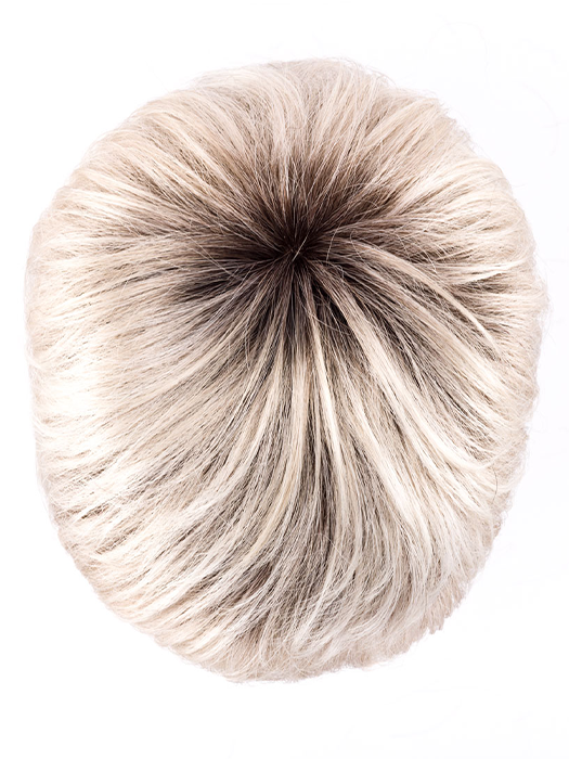 Light Champagne Rooted 101.23.8 | Pearl Platinum And Lightest Pale Blonde With Medium Brown Blend And Shaded Roots