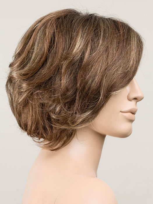 Tobacco Rooted 83.26.27 | Medium Brown Blended With Light Auburn, Light Golden Blonde And Dark Strawberry Blonde Blend With Shaded Roots