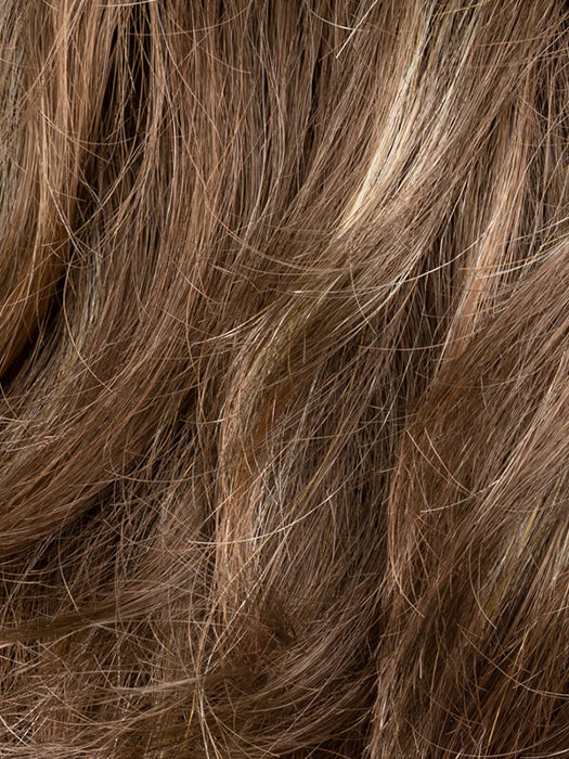 Tobacco Rooted 83.26.27 | Medium Brown Blended With Light Auburn, Light Golden Blonde And Dark Strawberry Blonde Blend With Shaded Roots