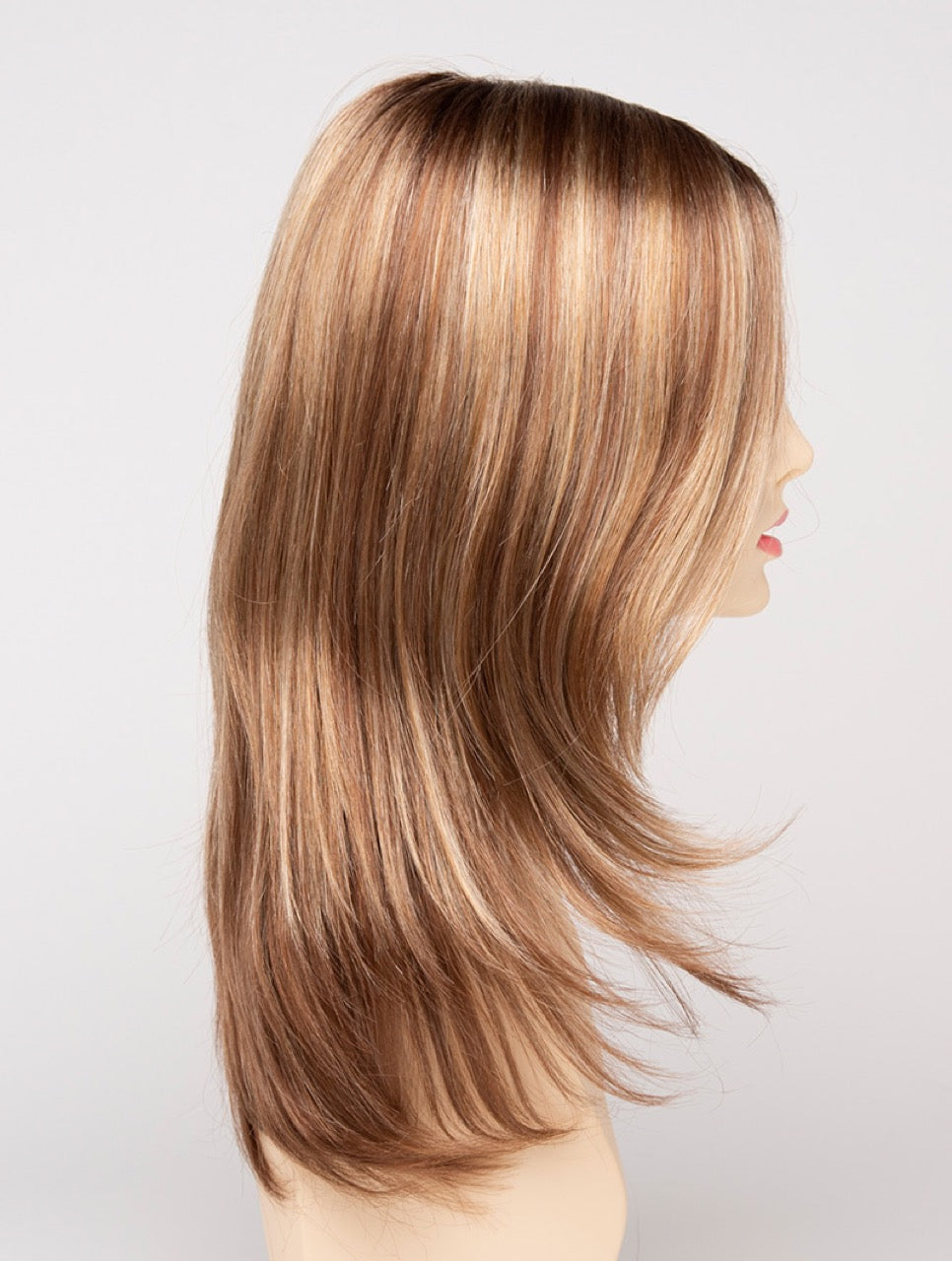 Golden Nutmeg | 27/26/23 R8 | 3-Tone blend of a Cinnamon Brown Base, Chocolate, Brown Roots, and Golden Blonde highlights
