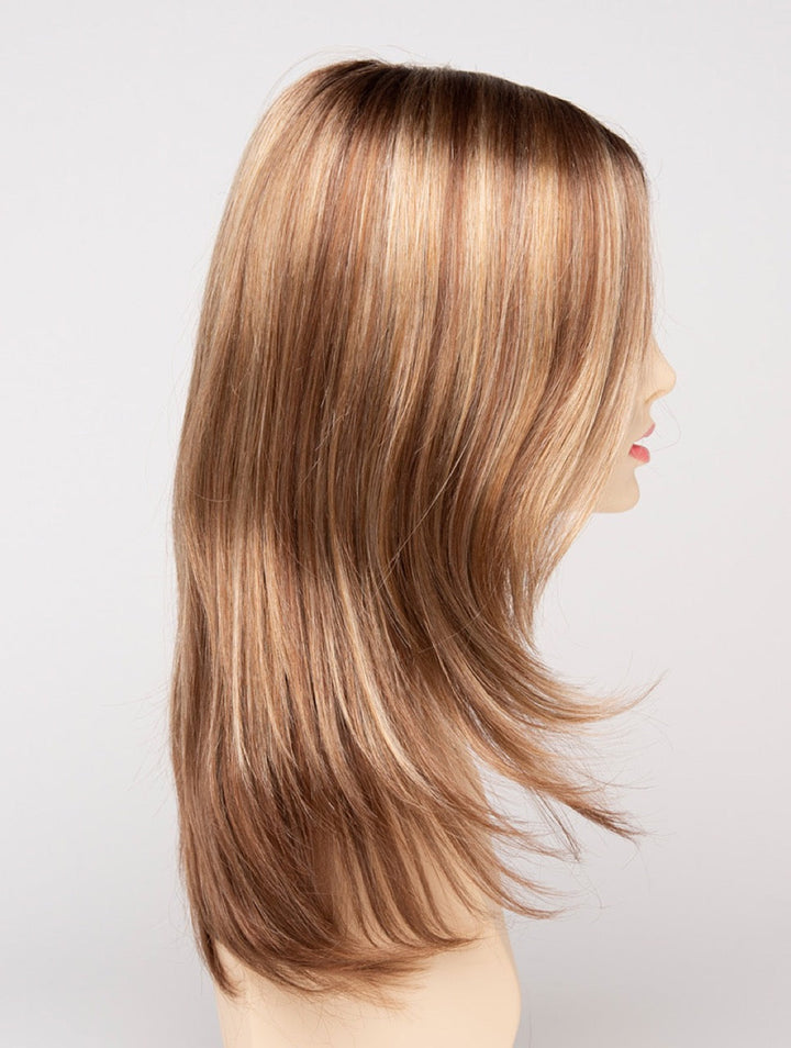 Golden Nutmeg | 27/26/23 R8 | 3-Tone blend of a Cinnamon Brown Base, Chocolate, Brown Roots, and Golden Blonde highlights