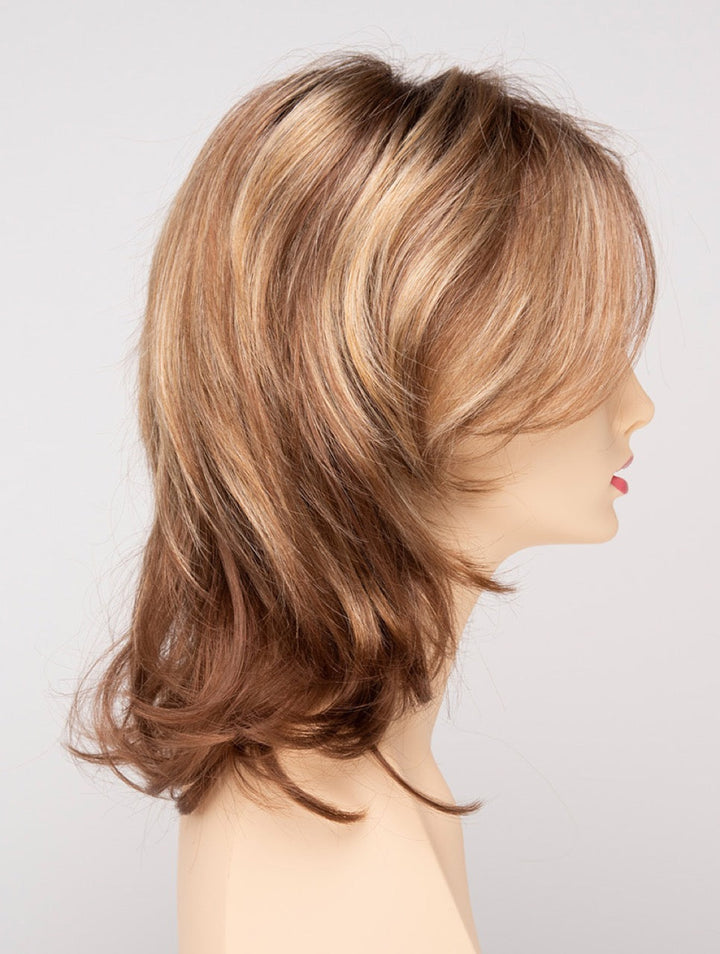 Golden Nutmeg | 27/26/23 R8 | 3-Tone blend of a Cinnamon Brown Base, Chocolate, Brown Roots, and Golden Blonde highlights