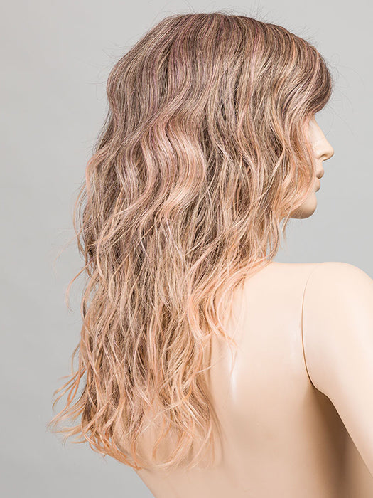 Powder Blonde Tipped | Light Brown And Lightest Ash Blonde With Red Violet Blended With Pale Pink And Lighter Tipped Ends