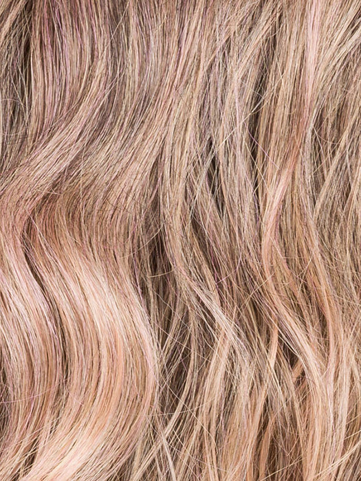 Powder Blonde Tipped | Light Brown And Lightest Ash Blonde With Red Violet Blended With Pale Pink And Lighter Tipped Ends