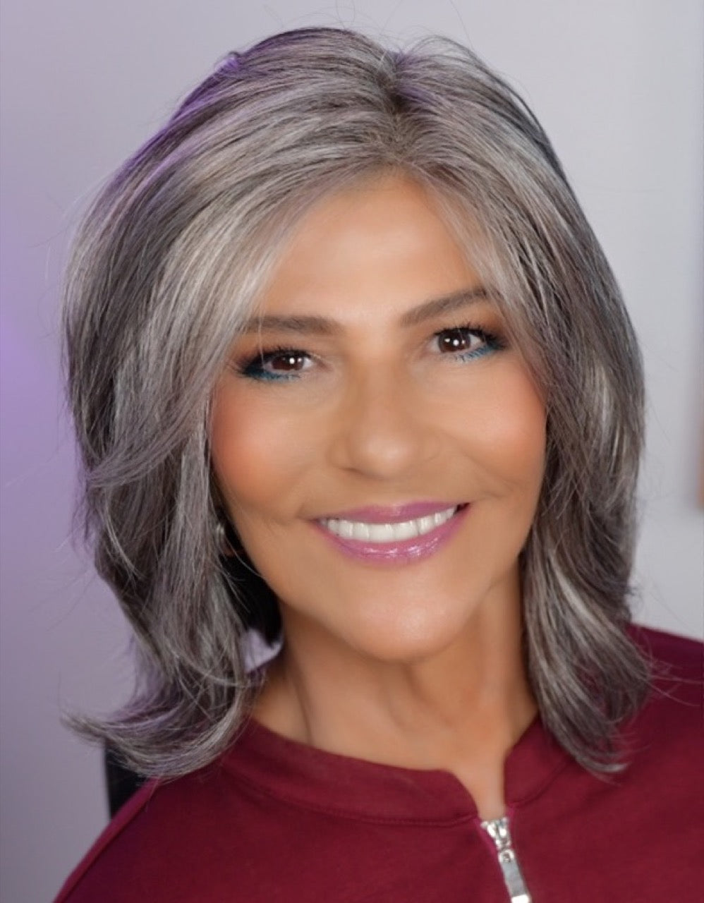 Marlene wearing Sheena in Moonlit Silk