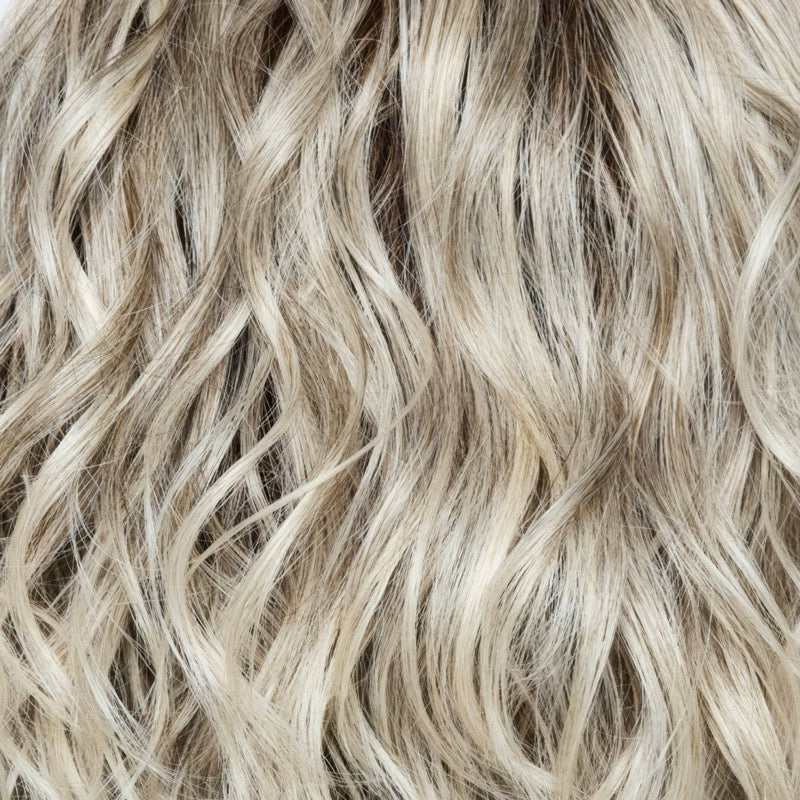 Silver Oyster-R | 102/14/18R | Silver and beige blended base with rich brown root tone. Great substitute tone for blond.
