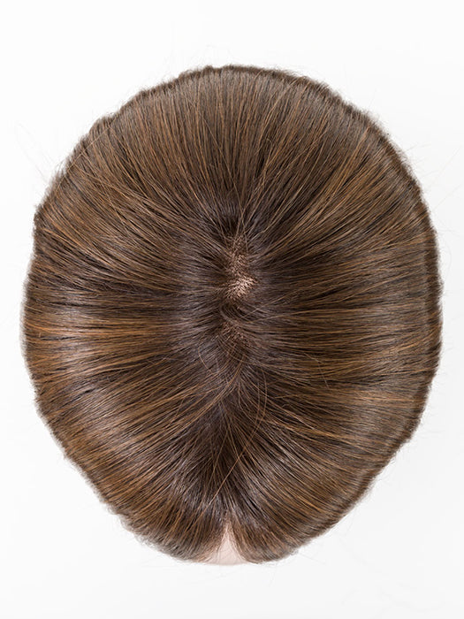 Chocolate Rooted 8.30.27.6 | Medium and Dark Brown with Light Auburn and Dark Strawberry Blonde Blend with Shaded Roots