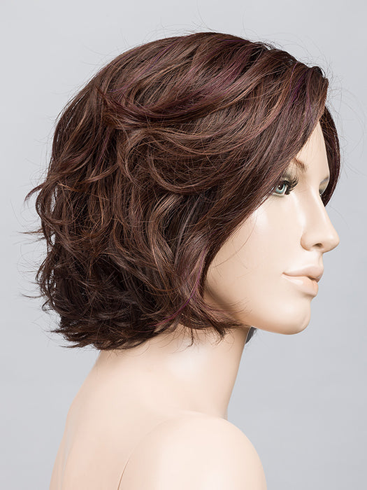 Plum Brown Rooted 4.33.133 | Darkest Brown Blended with Dark Auburn and Red Violet Blend with Shaded Roots