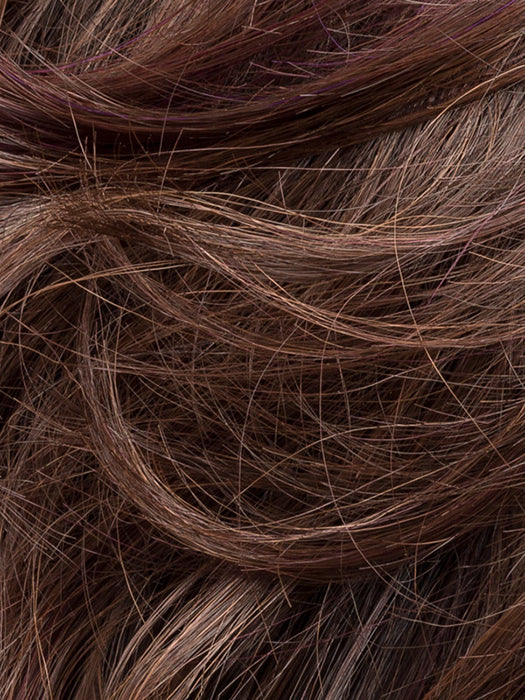 Plum Brown Rooted 4.33.133 | Darkest Brown Blended with Dark Auburn and Red Violet Blend with Shaded Roots