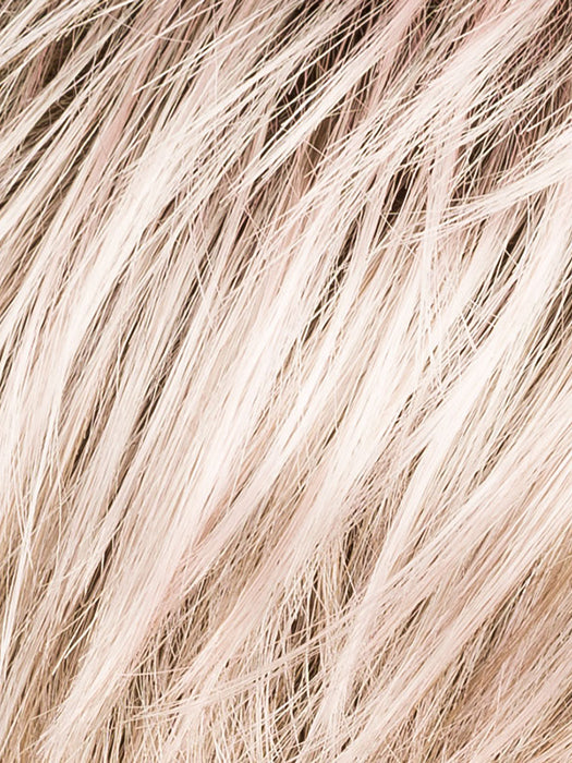 Metallic Rose Rooted | Pearl Platinum and Pure White with Darkest Brown and Rose Pink Blended throughout with Shaded Roots