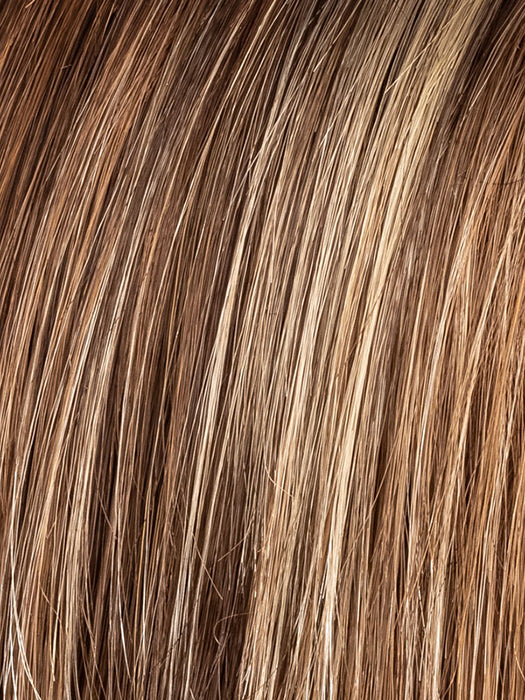 Tobacco Lighted 8.27.22 | Medium Brown base with Light Golden Blonde Highlights, Light Auburn Lowlights, and Lightened at the Front