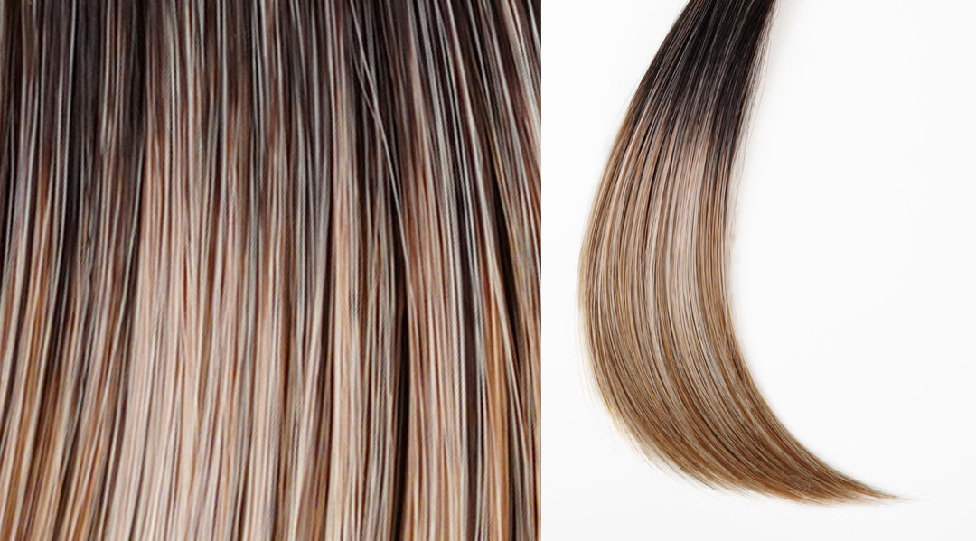 10/27/88/R6 Almond Cream | Light Brown, Pale Auburn and Platinum blended with root
