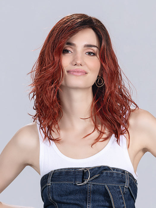 Firestorm Rooted 132.4 | Granat Red And Darkest Brown Blend With Shaded Roots