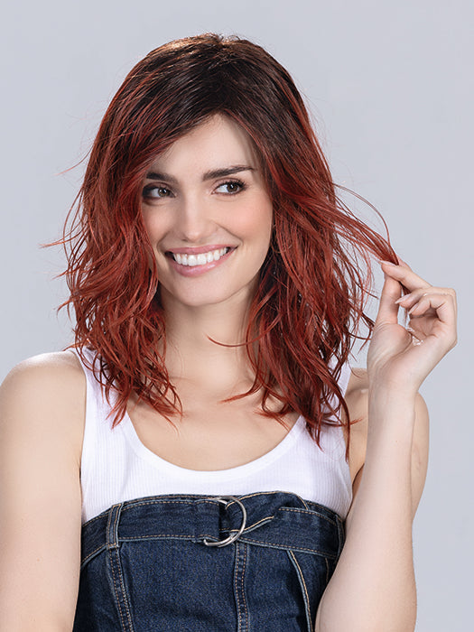 Firestorm Rooted 132.4 | Granat Red And Darkest Brown Blend With Shaded Roots