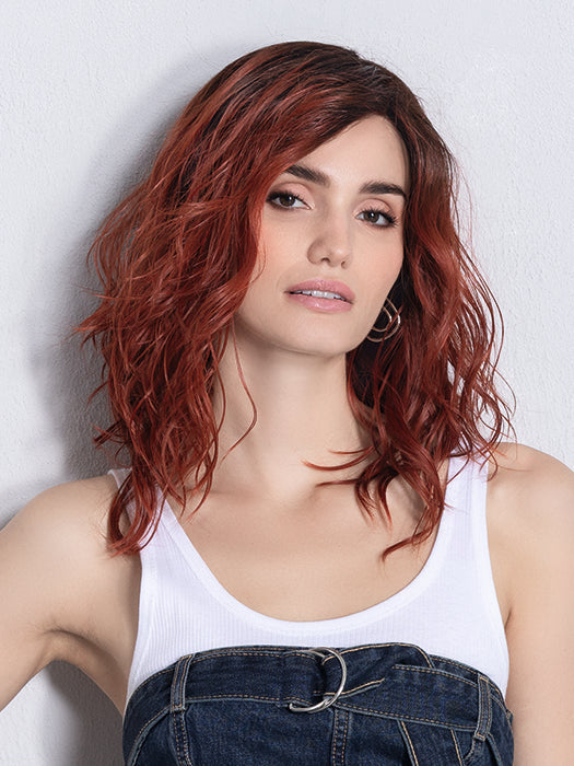 Firestorm Rooted 132.4 | Granat Red And Darkest Brown Blend With Shaded Roots