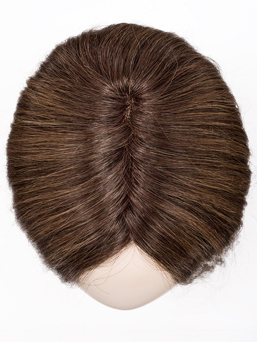 Mocca Rooted 8.30.27.12 | Medium Brown Blended with Light Auburn and Dark Strawberry Blonde with Lightest Brown Blend and Shaded Roots