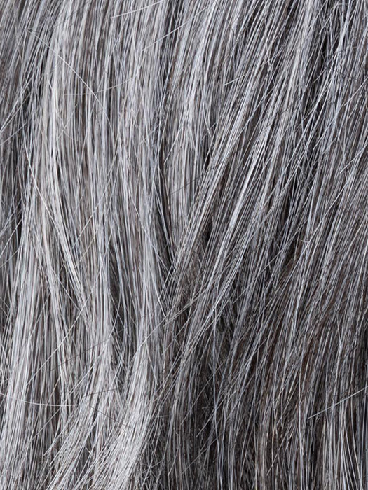 Salt/Pepper Rooted 51.44.39 | Black/Dark Brown, Darkest Brown, And Lightest Brown With Grey Blend And Shaded Roots