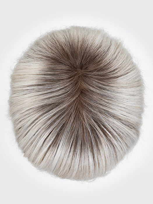 Silver Blonde Rooted 60.15 | Pearl White And Light Ash Blonde With Shaded Roots