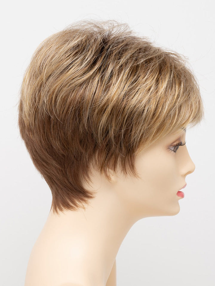 Golden Nutmeg | 27/26/23 R8 | 3-Tone blend of a Cinnamon Brown Base, Chocolate, Brown Roots, and Golden Blonde highlights