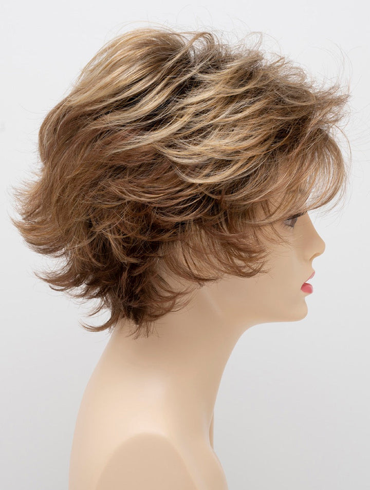 Golden Nutmeg | 27/26/23 R8 | 3-Tone blend of a Cinnamon Brown Base, Chocolate, Brown Roots, and Golden Blonde highlights