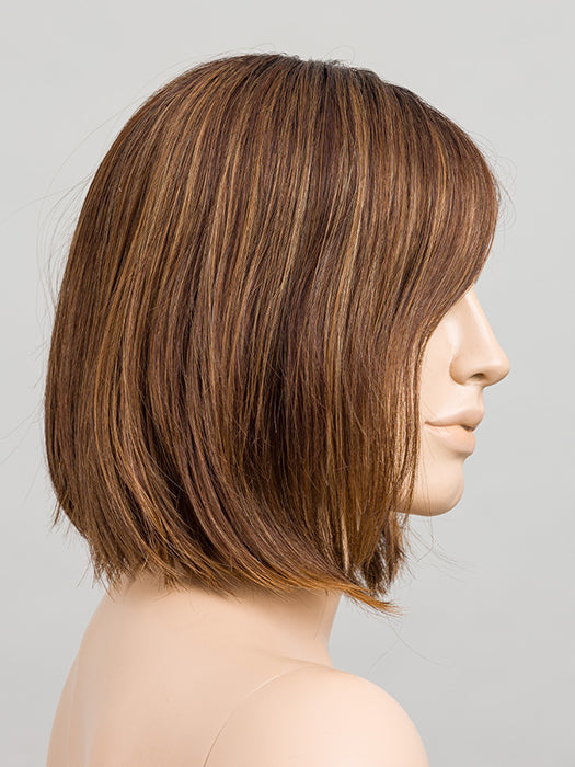 Chocolate Rooted 830.27.33 | Medium Brown, Light Auburn, Dark Strawberry Blonde, And Dark Auburn Blend With Shaded Roots