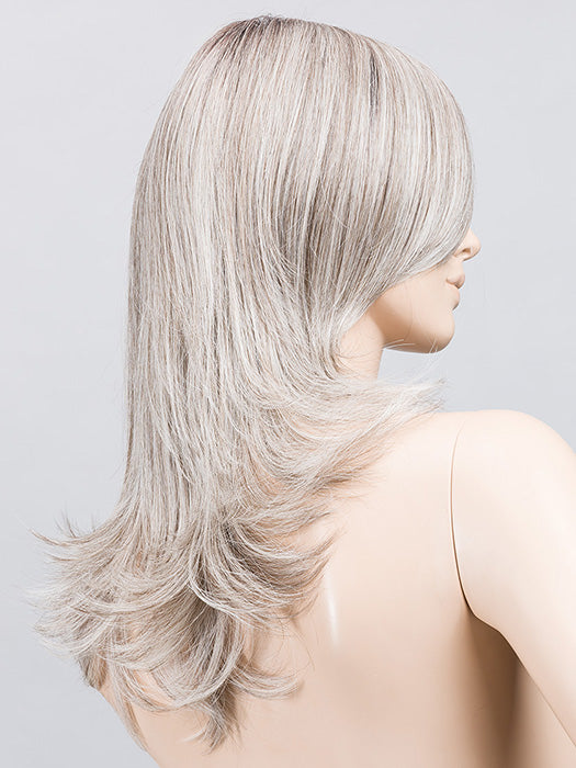 Stonegrey Rooted 58.51.56 | Grey with Black/Dark Brown and Lightest Blonde Blend with Shaded Roots