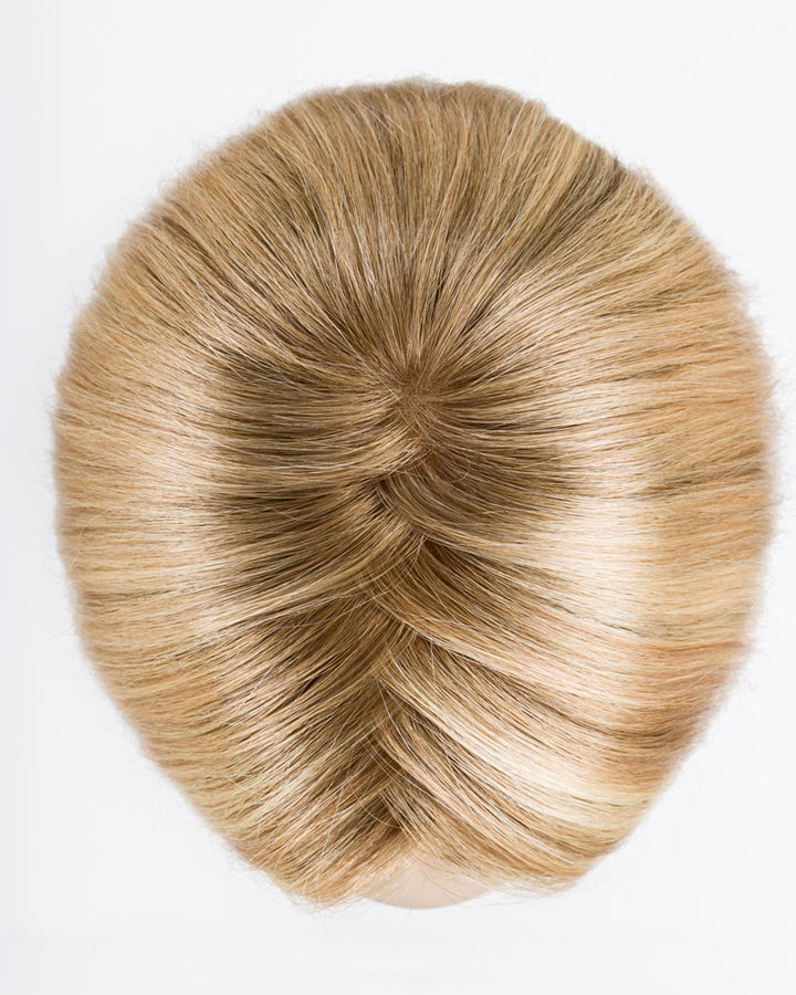 Sandy Blonde Rooted 16.22.20 | Medium Honey Blonde, Light Ash Blonde, and Lightest Reddish Brown Blend With Dark Roots